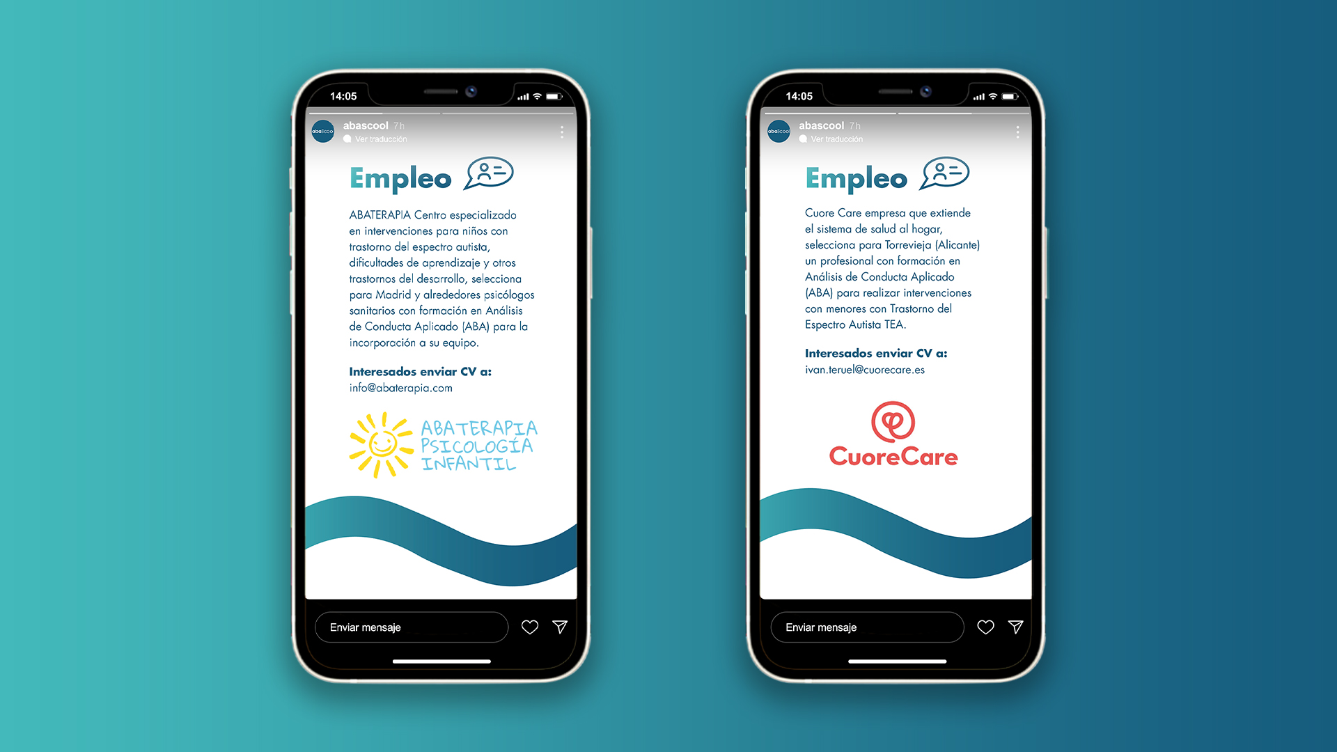 Stories para Instagram con ofertas de empleo