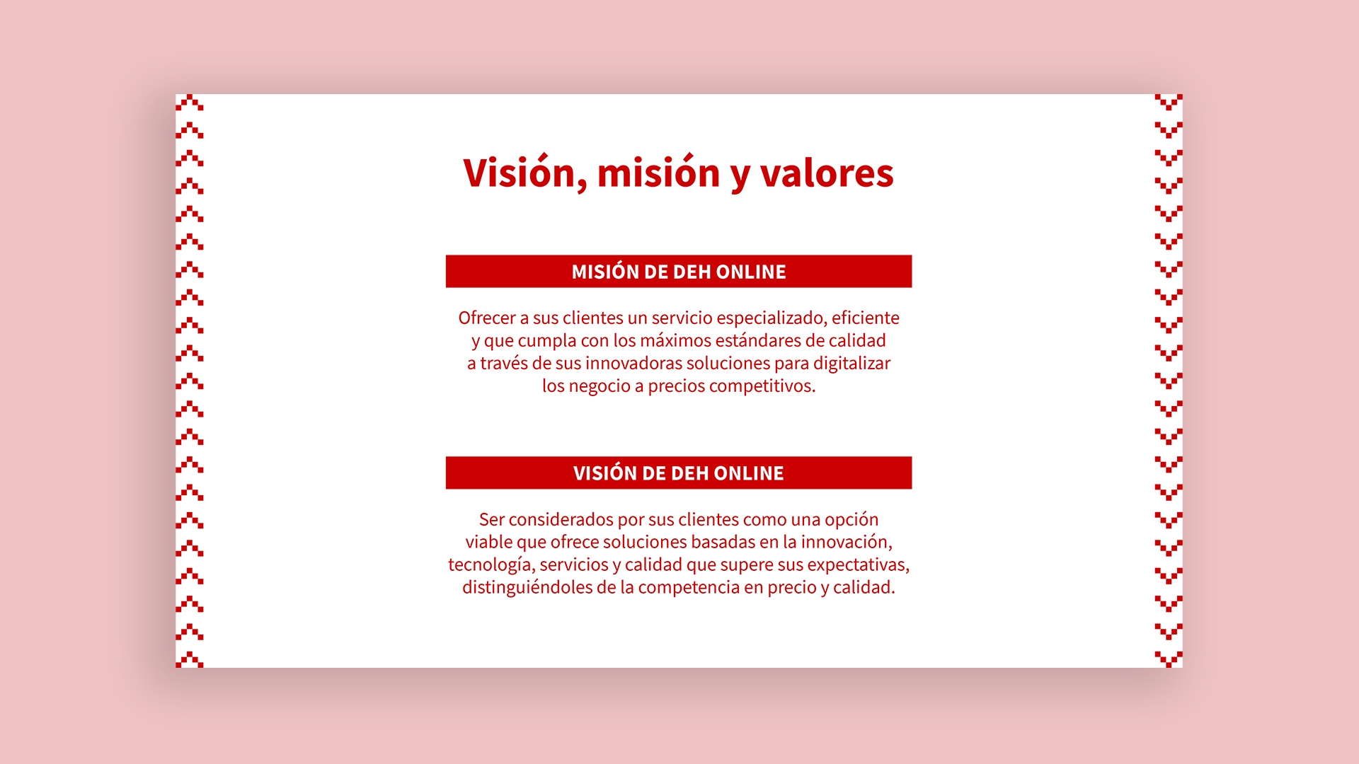 Quinta página del dossier DEH Online