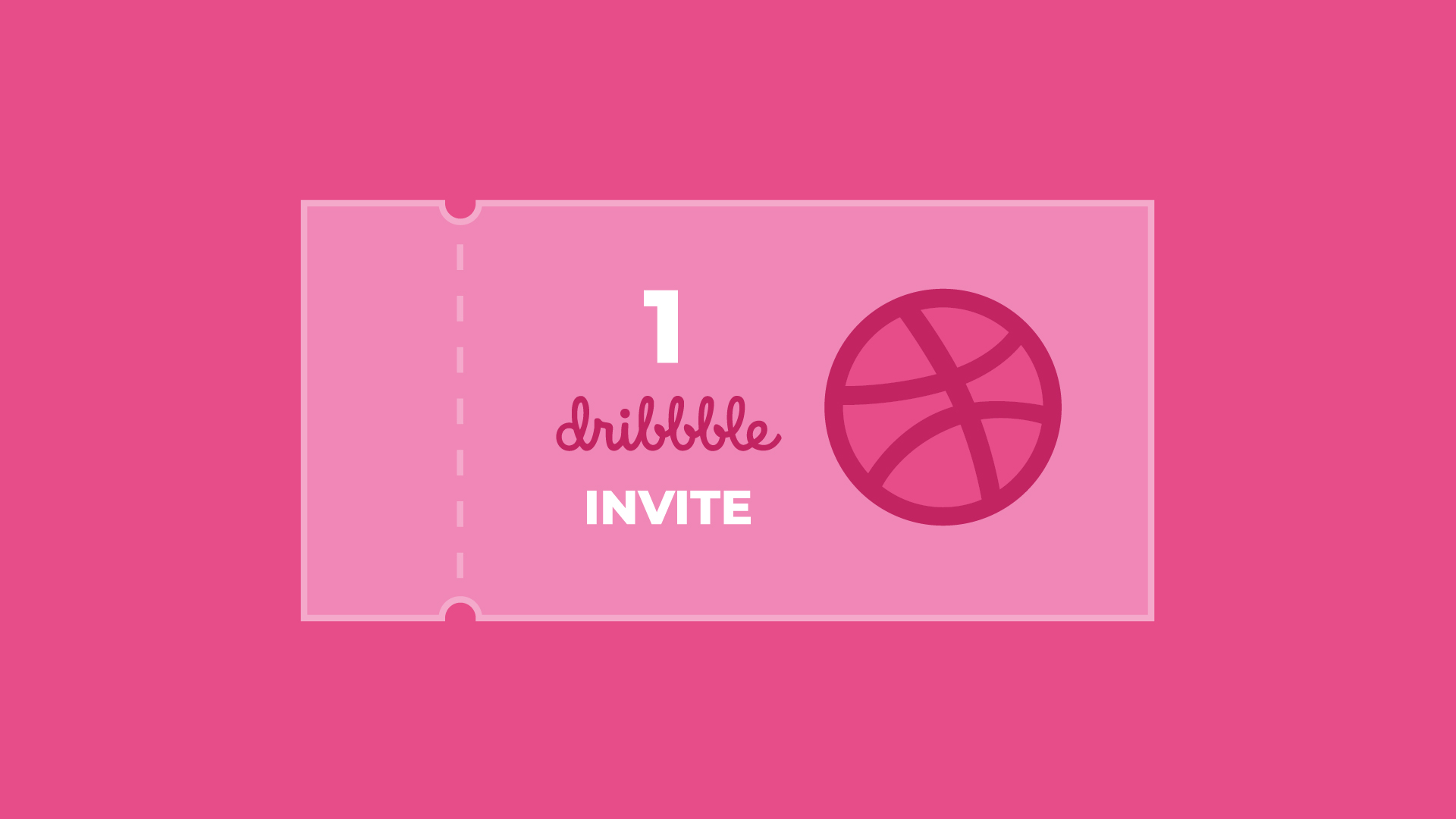 Ilustración de la tercera invitación de Dribbble