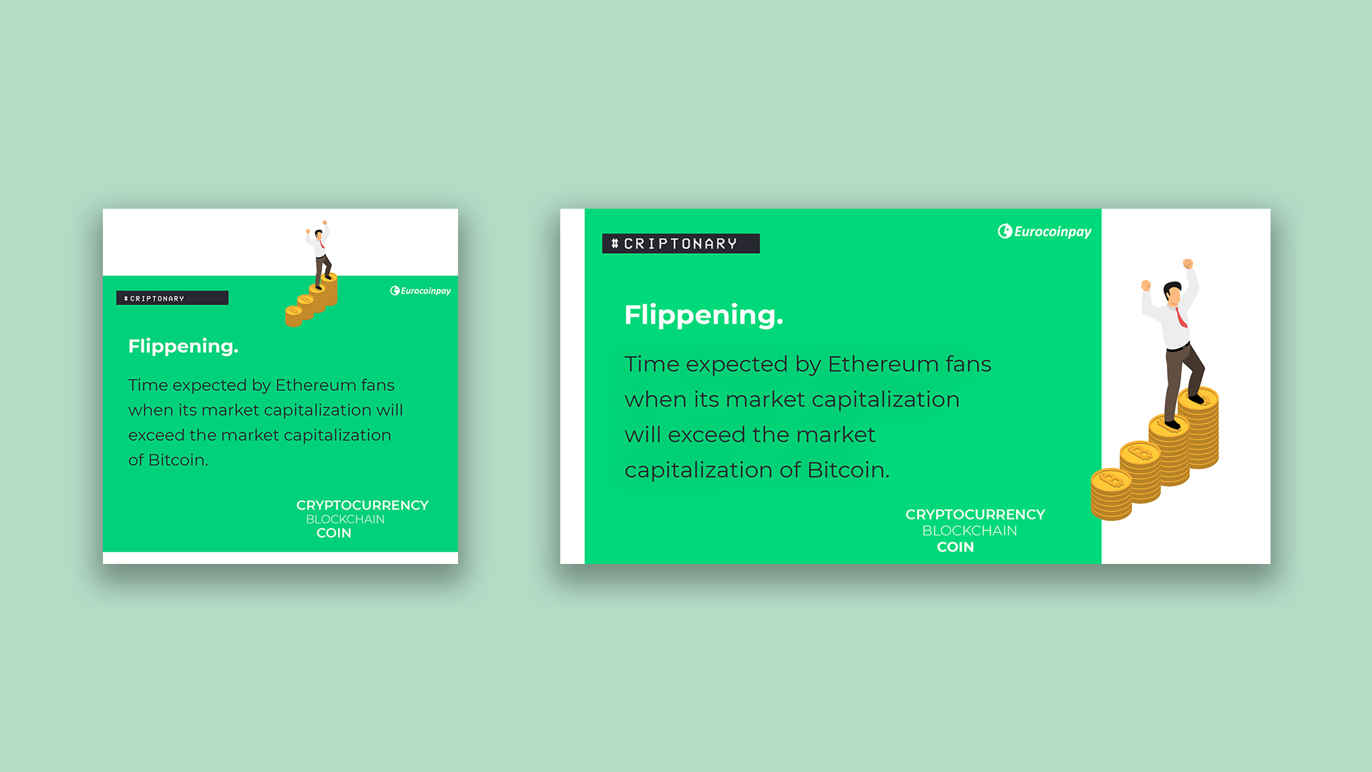 Creatividad para RRSS en inglés con definición de una palabra relacionada con el mundo cripto