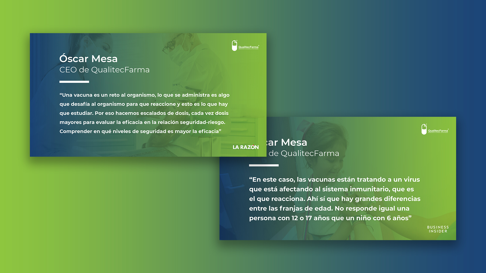 Creatividades de frases publicadas en medios de comunicación