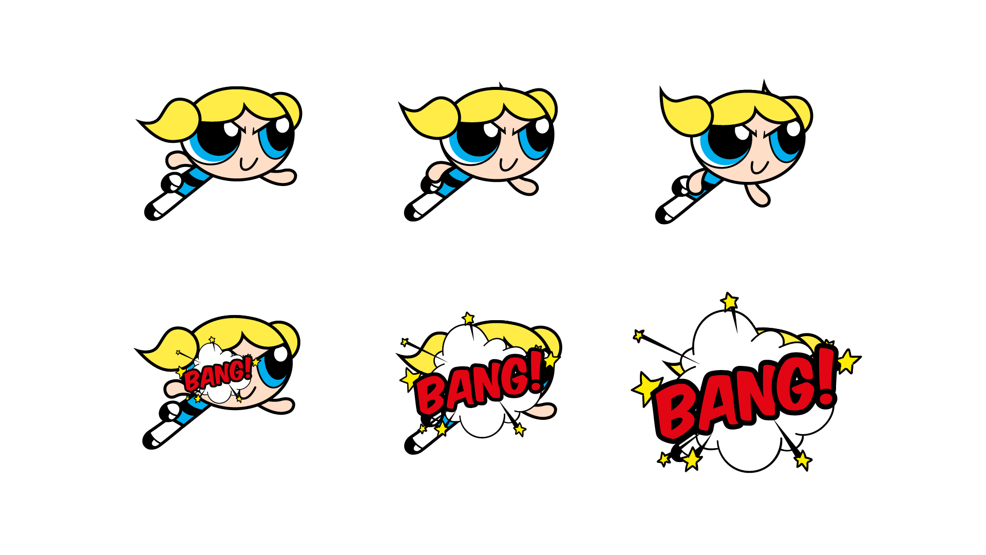 Sprites del minijuego 'The Powerpuff Girls'