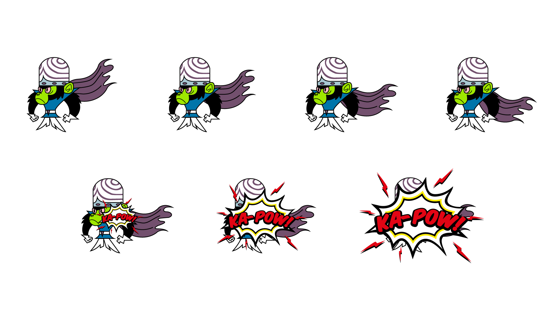 Sprites del minijuego 'The Powerpuff Girls'