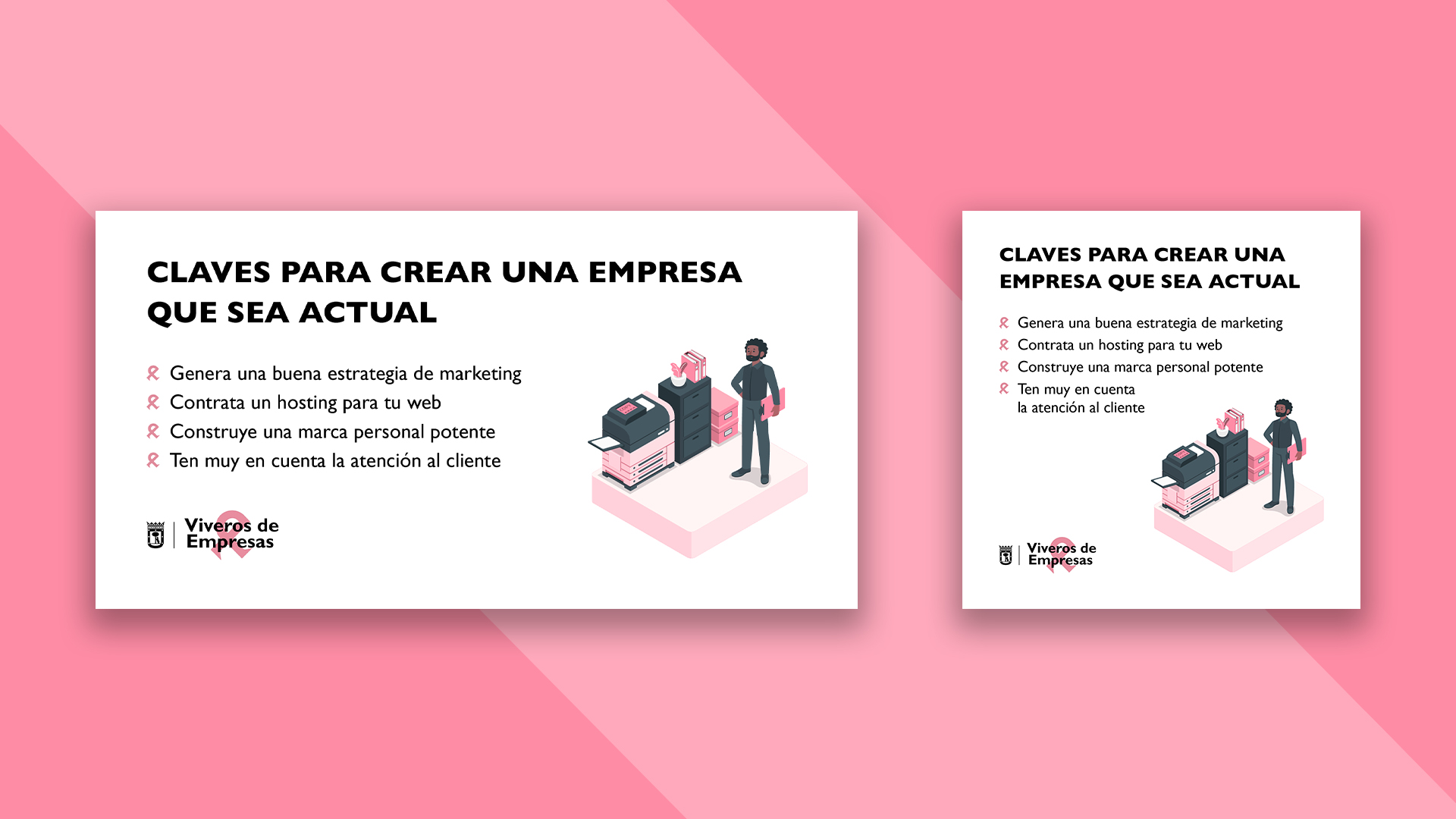 Creatividad para RRSS con datos de interés para la creación de una empresa actual