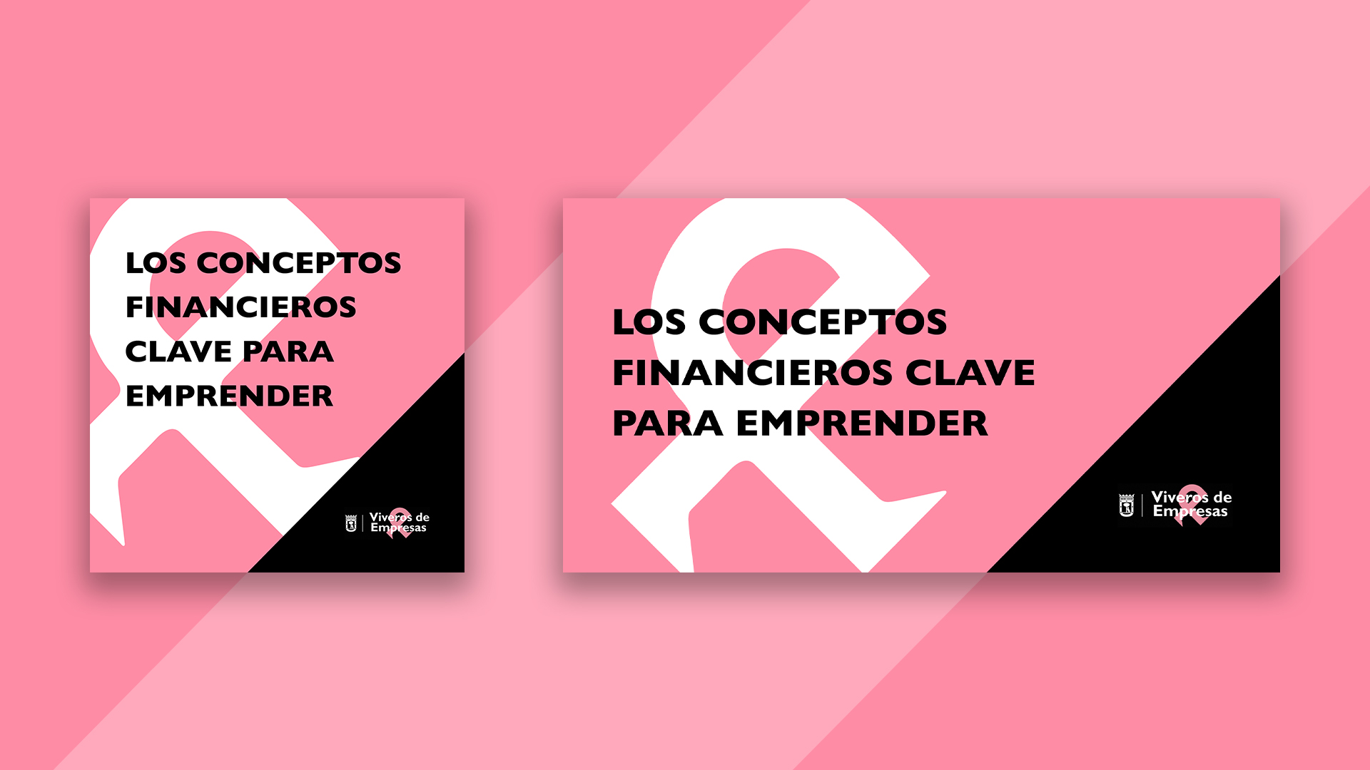 Creatividad informativa para RRSS y web sobre el lanzamiento del curso 'Los conceptos financieros clave para emprender'
